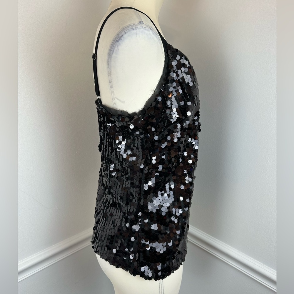 JUSTFAB Black Sequin Cami Tank NWT | Size Medium - Picture 11 of 16